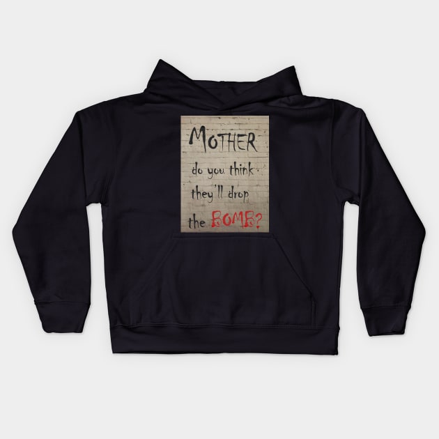 Mother Pink Floyd Kids Hoodie by TODDpi